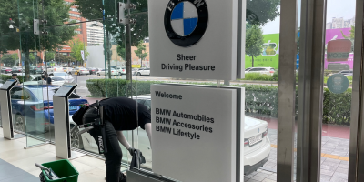송파구 BMW 자동차 전시장 유리청소 작업 후기
